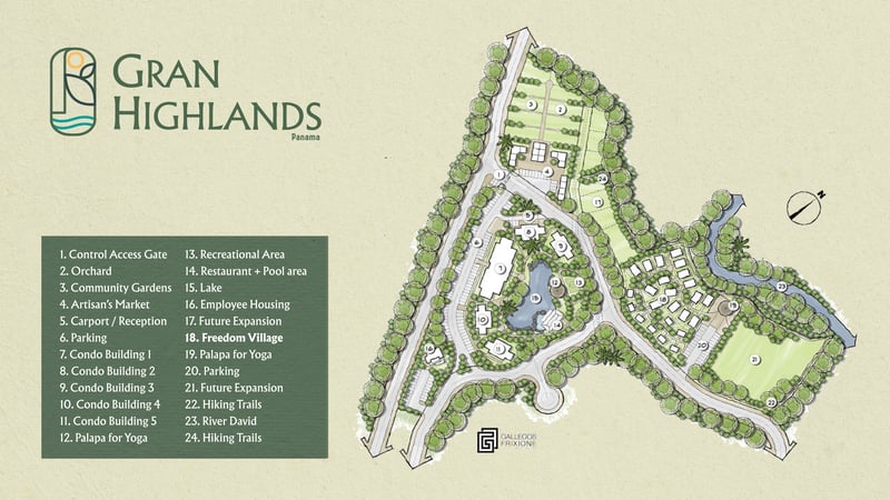 Gran Highlands Site Map - Stylized