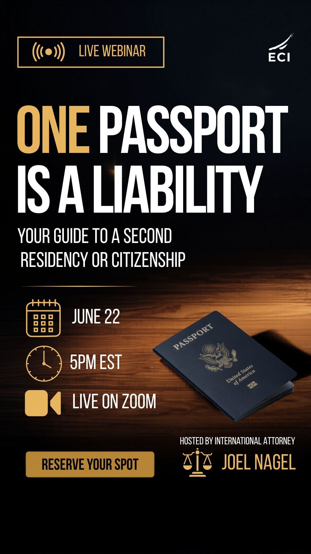 One Passport Is A Liability with Joel Nagel One Passport Is A Liability with Joel Nagel